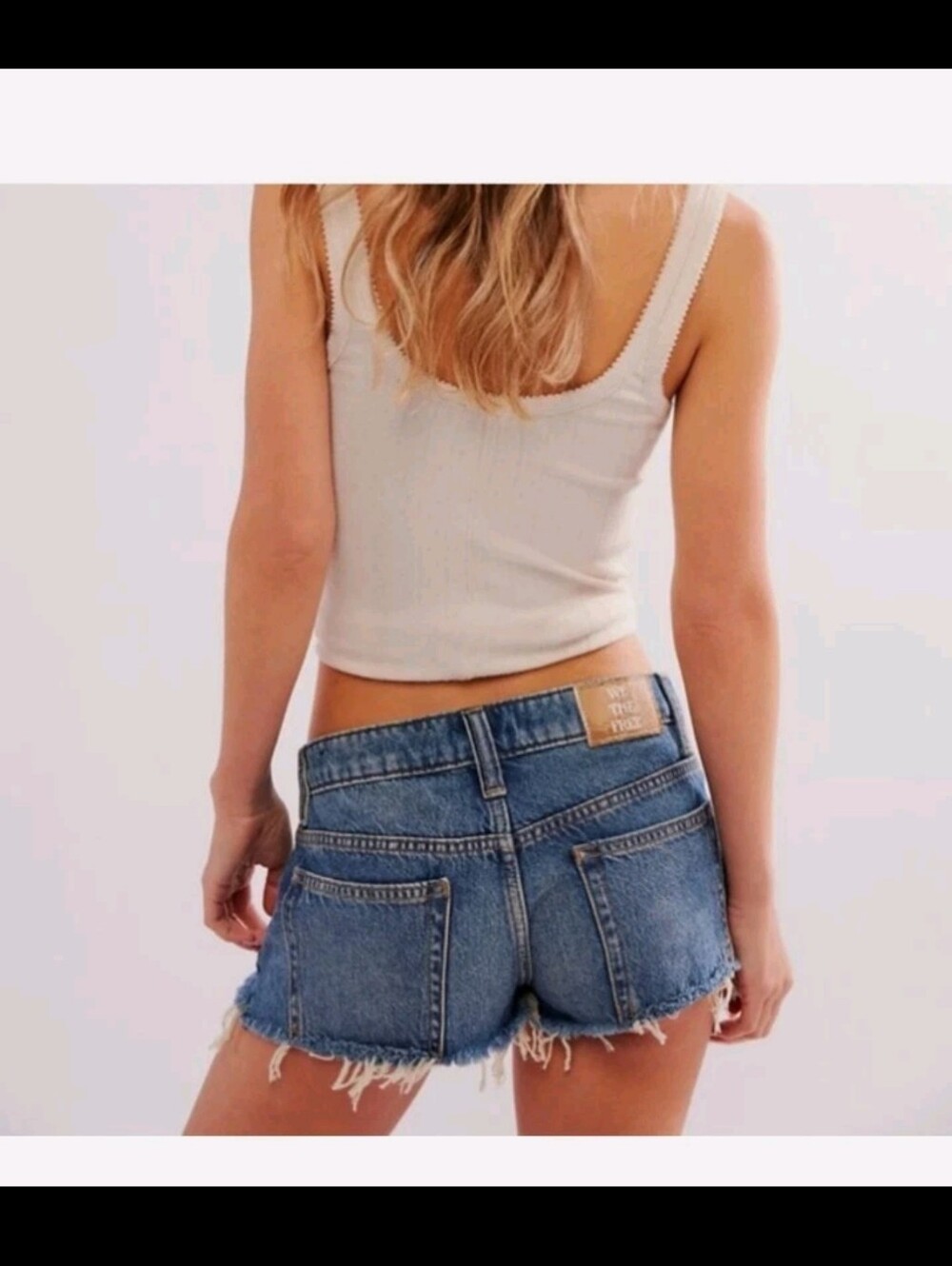 We The Free Denim Fresno Micro Cut Off Shorts 26 NWT